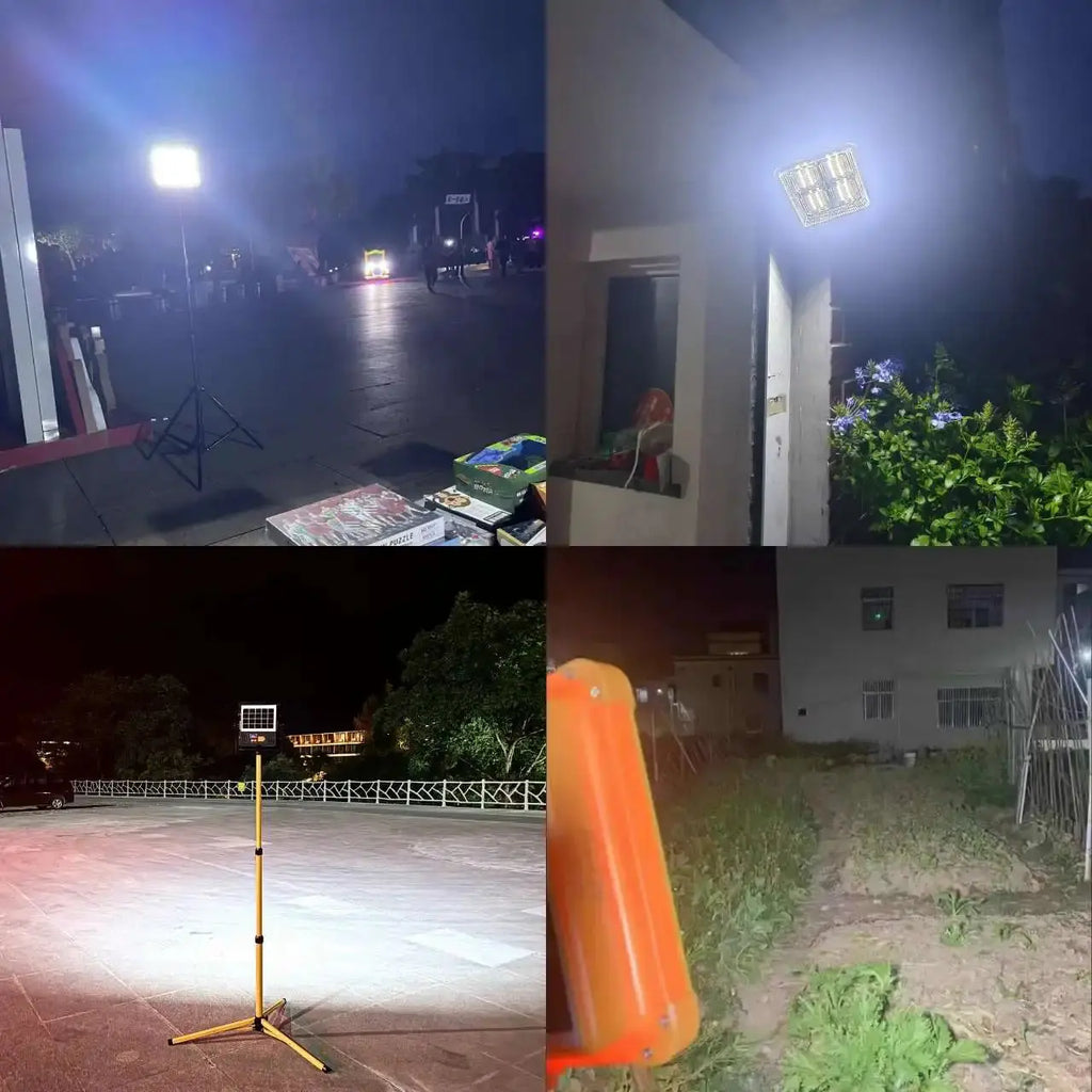 Portable Solar Lantern LED Tent Light Rechargeable Lantern Emergency Night Market Light Outdoor Camping Bulb Lamp Searchlight Survivall