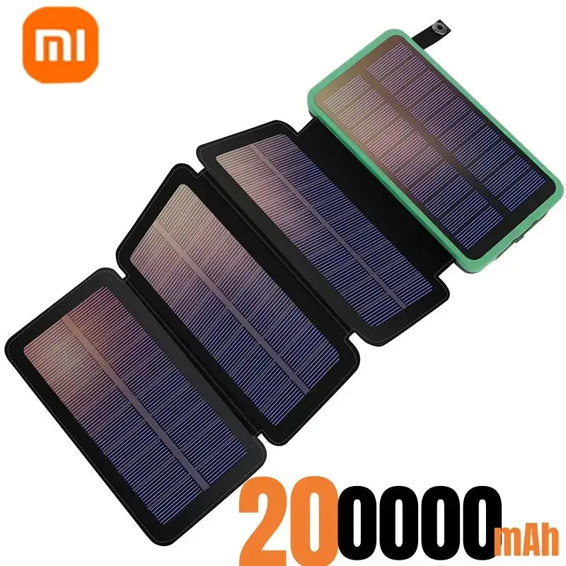 Xiaomi 200000mAH Solar Power Bank Folding Solar Panels 5V 2A USB Output Portable Outdoor Camping Sun Power For IPhone Android Survivall