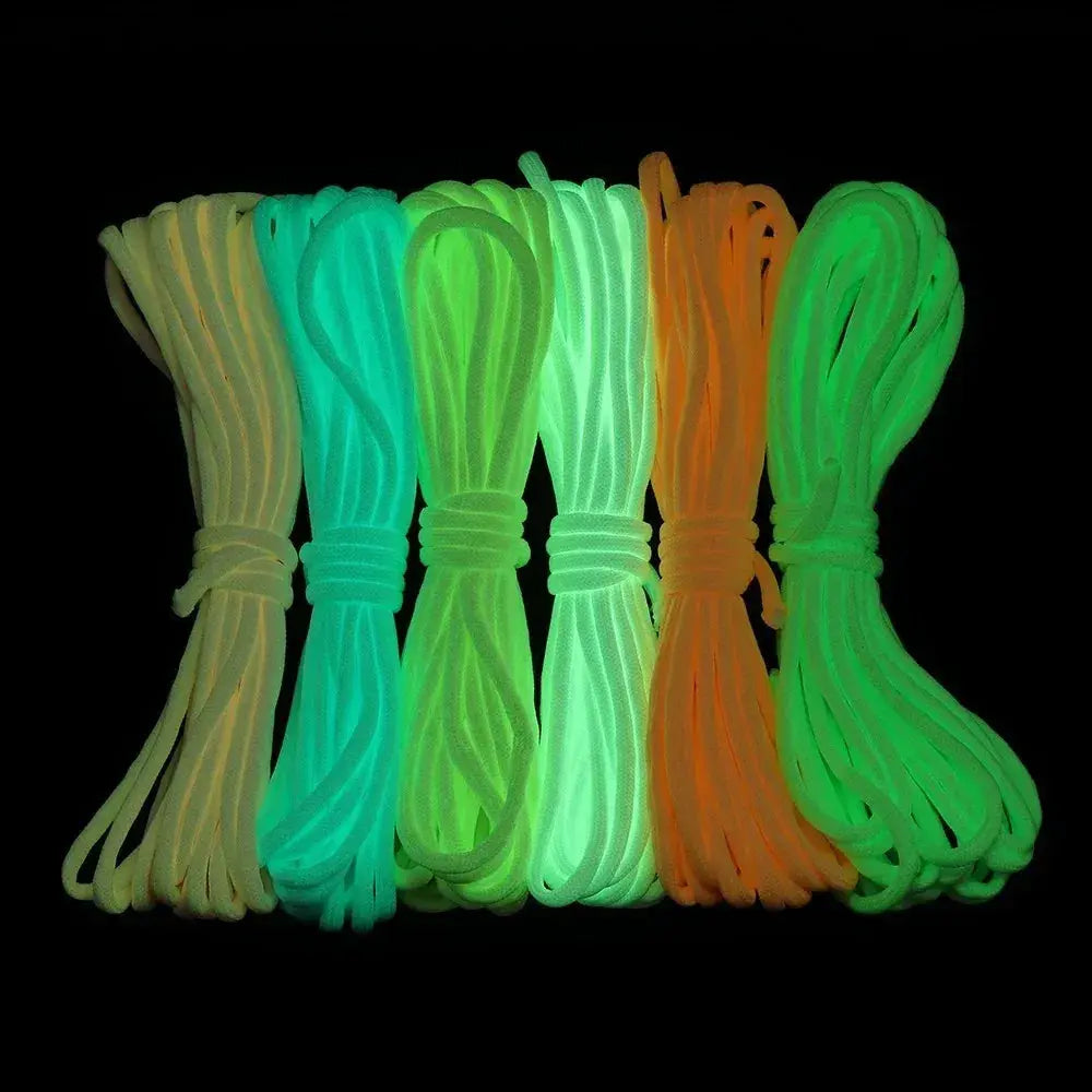 Luminous Rope 9 Strands 4mm Paracord Nylon 550 Tent Cord Glow Parachute Outdoor Bundle Lanyard Camping Survival EDC Survivall