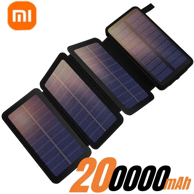Xiaomi 200000mAH Solar Power Bank Folding Solar Panels 5V 2A USB Output Portable Outdoor Camping Sun Power For IPhone Android Survivall