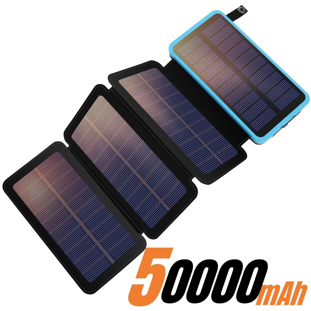 Xiaomi 200000mAH Solar Power Bank Folding Solar Panels 5V 2A USB Output Portable Outdoor Camping Sun Power For IPhone Android Survivall